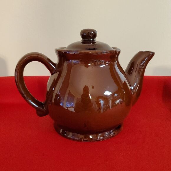 Rubel & Company Chocolate Brown Glazed Teapot Perfect Tea for Two - Picture 10 of 12